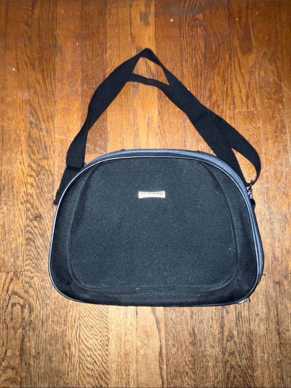Sestini Black Durable Travel Crossbody Bag with Adjustable Strap